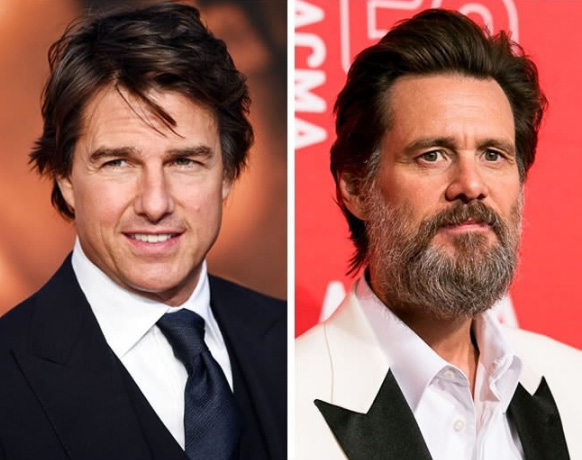 Tom Cruise y Jim Carrey - 54 años