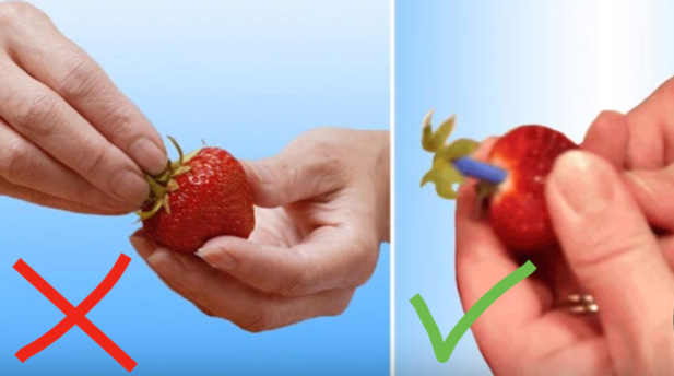 ¿Eres de los que siempre les quitan el tallo a las fresas con los dedos?