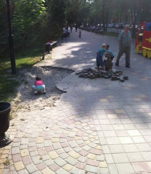 ¿Parques de arena para niños? Esto es más divertido