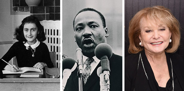 Anne Frank, Martin Luther King, Jr. y Barbara Walters nacieron el mismo año