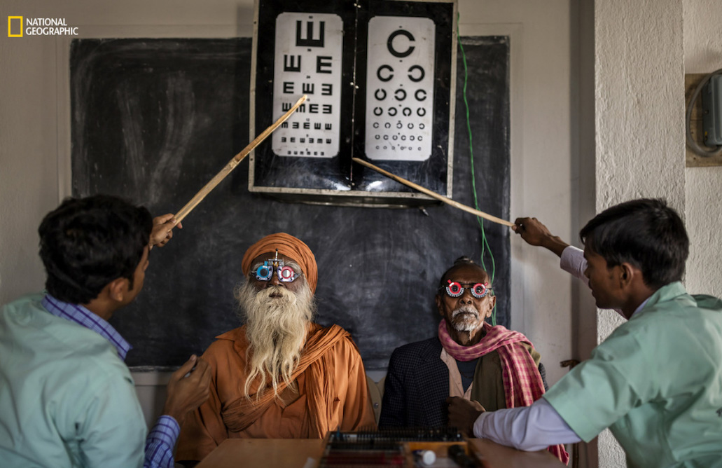 Examen ocular en India