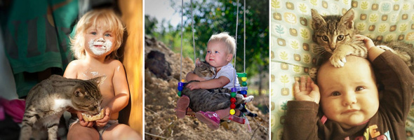 Fotos que demuestran por qué todo niño pequeño necesita un gato en su vida