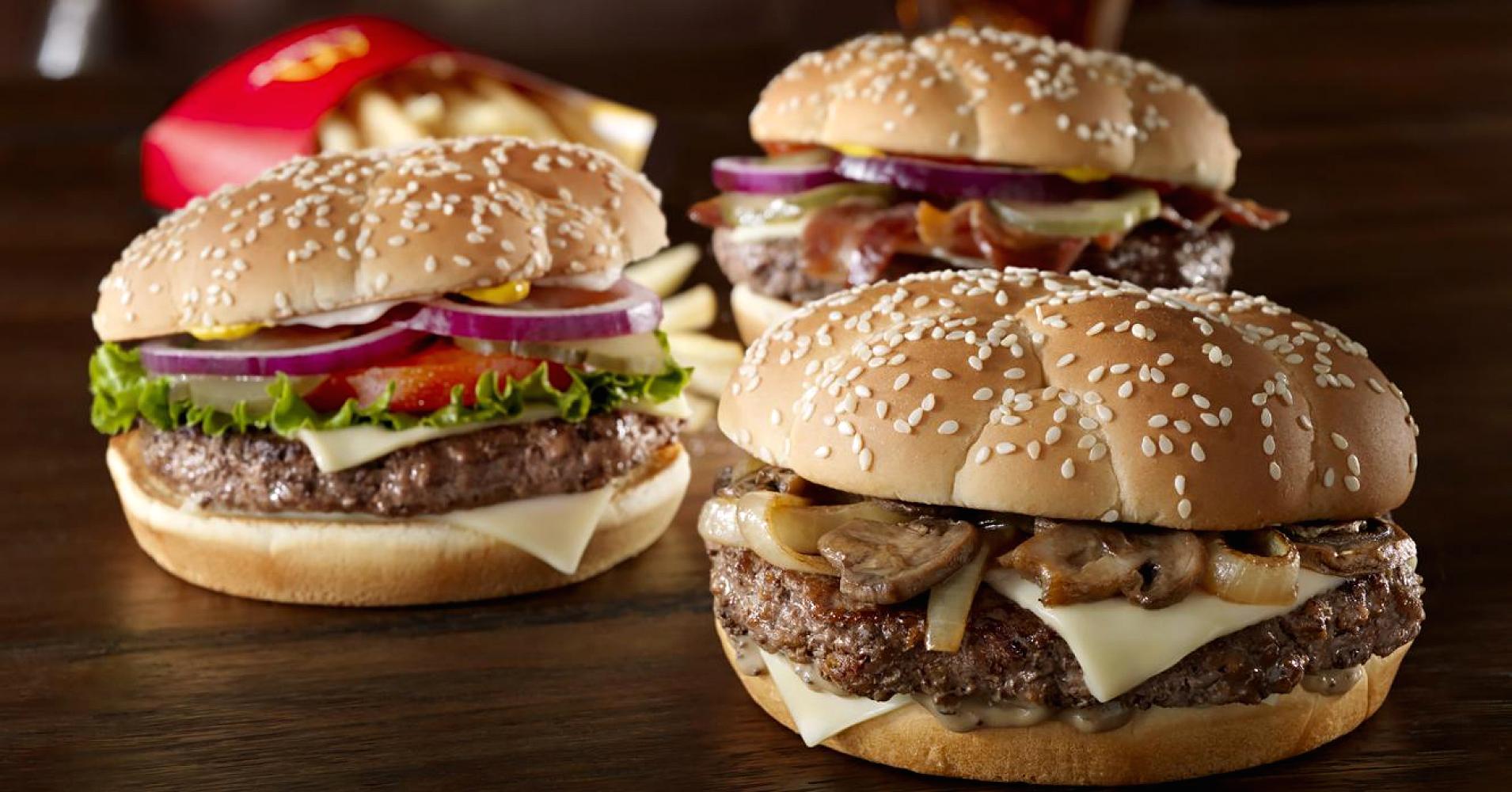 La carne de las hamburguesas de comida rápida