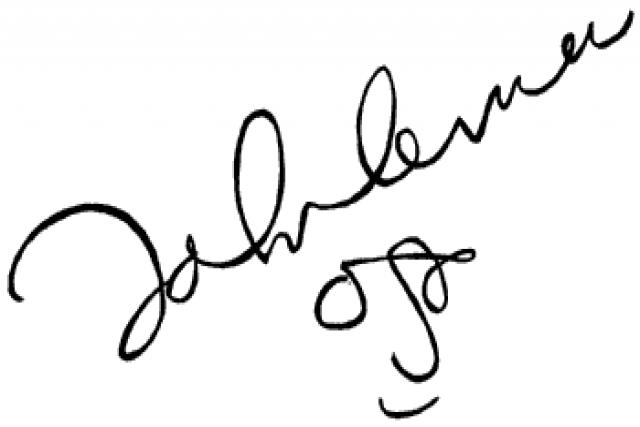La firma de John Lennon