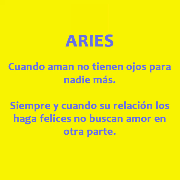 2. Aries es de los más fieles