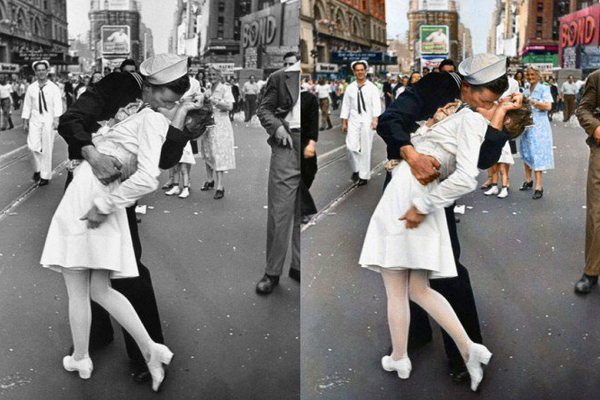 El famoso beso en Times Square