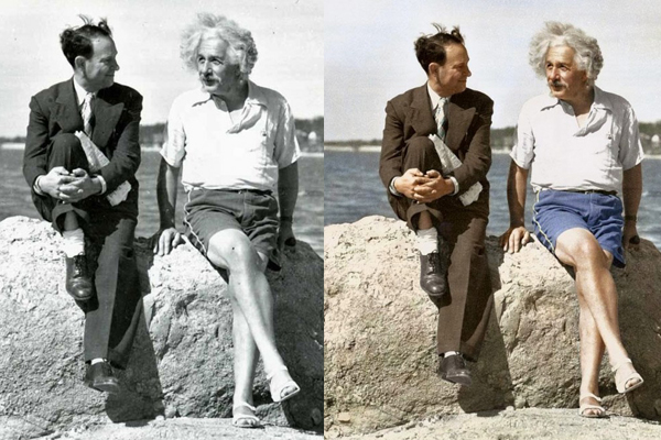 El genio Einstein en una de sus más famosas fotos