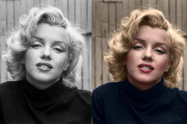 Marilyn Monroe es bella con o sin color