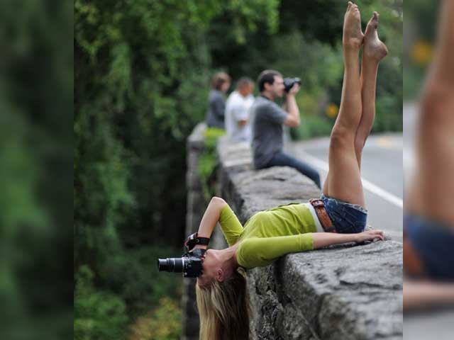 La última foto de esta fotógrafa antes de caer