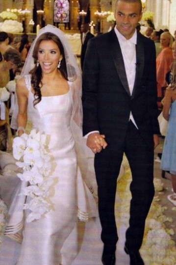 Eva Longoria con su primer esposo Tony Parker