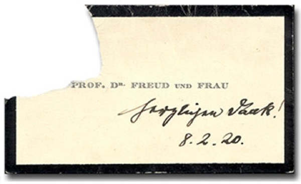 Tarjeta de Sigmund Freud