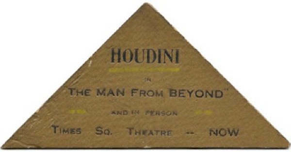 Tarjeta del mago Houdini