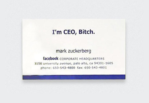 Tarjeta de Mark Zuckerberg