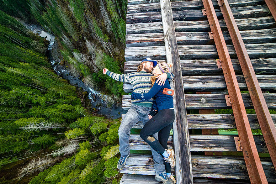 Esta pareja enamorada y arriesgada