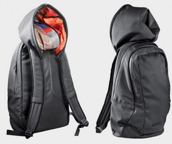 Mochila para viajeros con hoodie