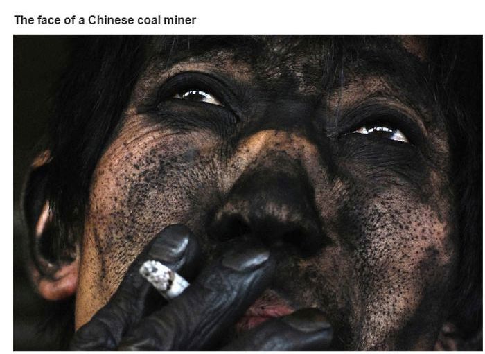 Así son los mineros de carbón en China