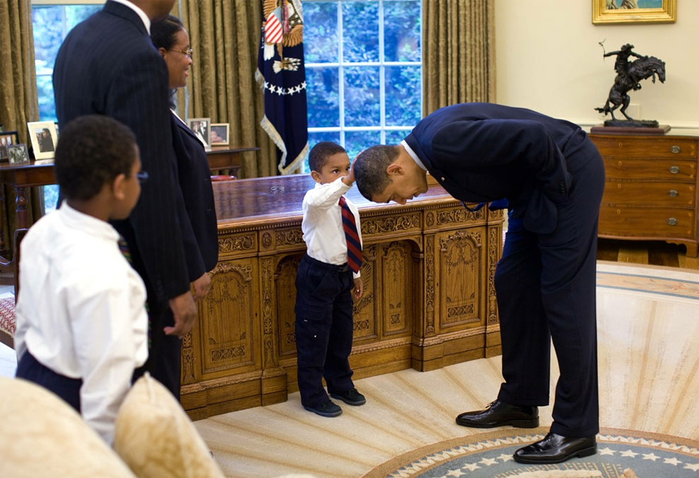 Presidente por un día: Este niño saludó a Obama