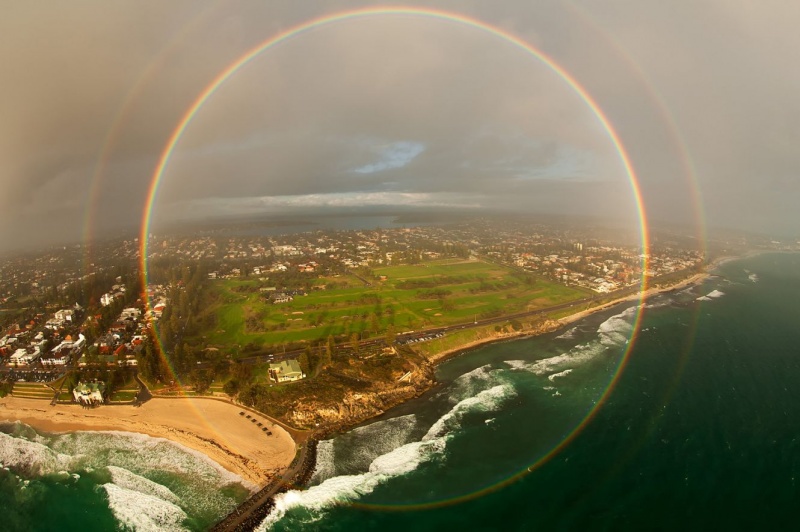 El hermoso arcoiris de 360 grados