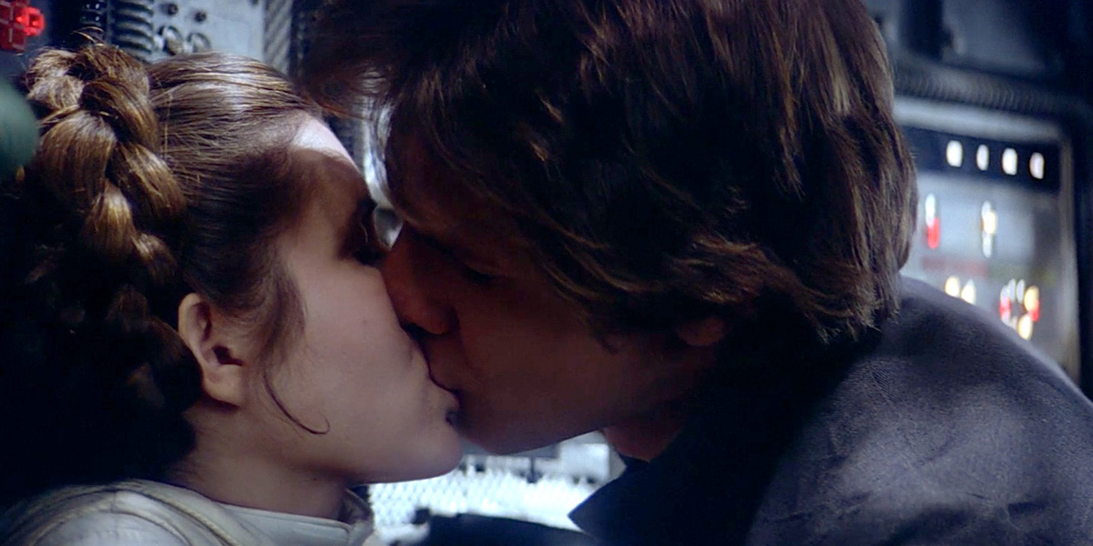 El beso de Han Solo y la Princesa Leia