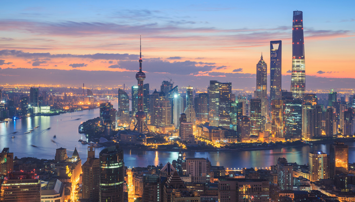 La moderna ciudad de Shangai hoy en día
