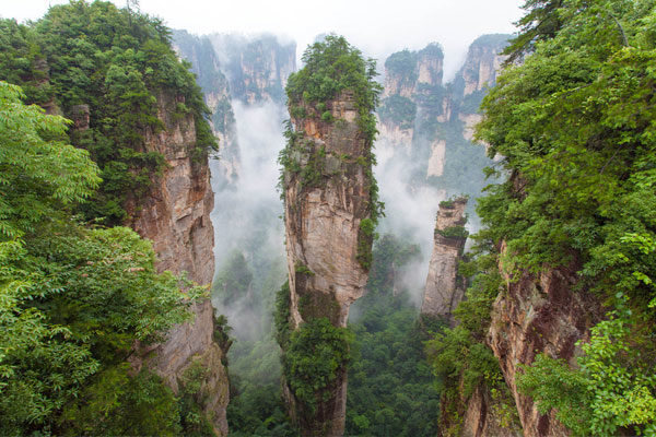 El Parque Forestal Nacional Zhangjiajie en China