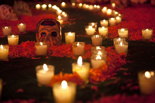 Día de los muertos velas