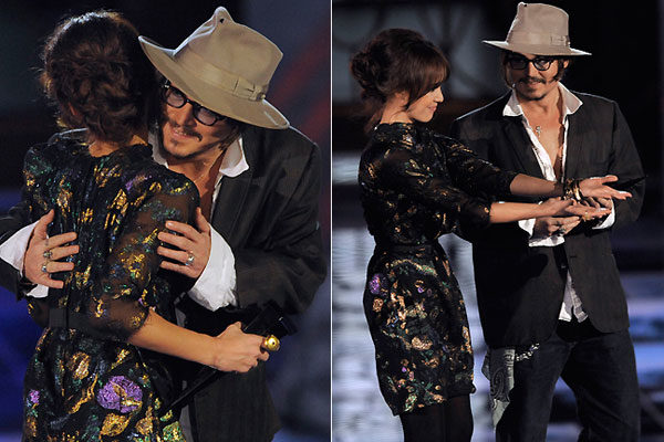 Jessica Alba con Johnny Depp