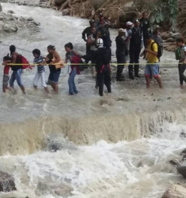 Desbordamiento de Río, Choroni- Venezuela.