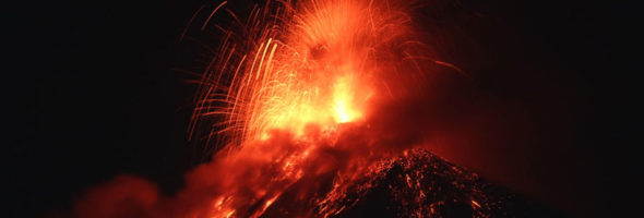 Volcanes activos que han sido capturados en el momento indicado