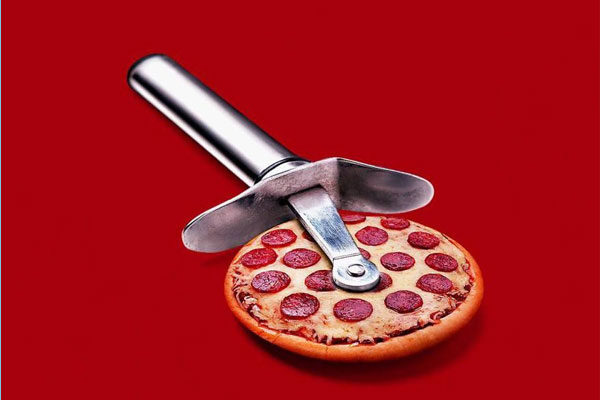 Un cortador de pizza, literal