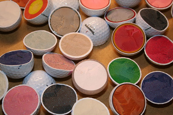 Pelotas de golf por dentro