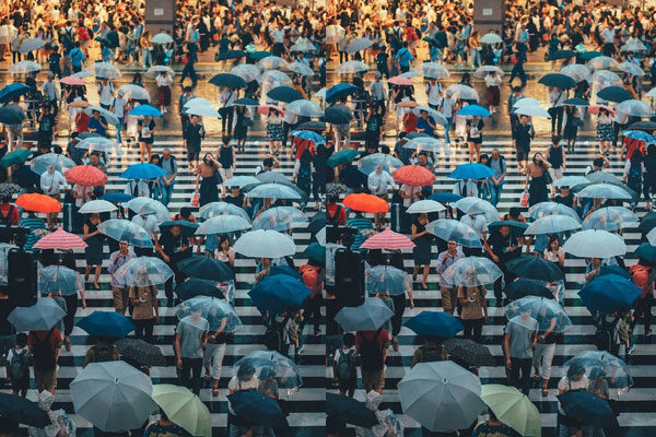 Lluvia en movimiento