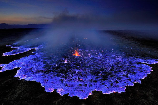 Volcán azul de Etiopía.