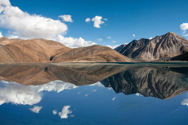 El lago Pangong Tso, Himalaya