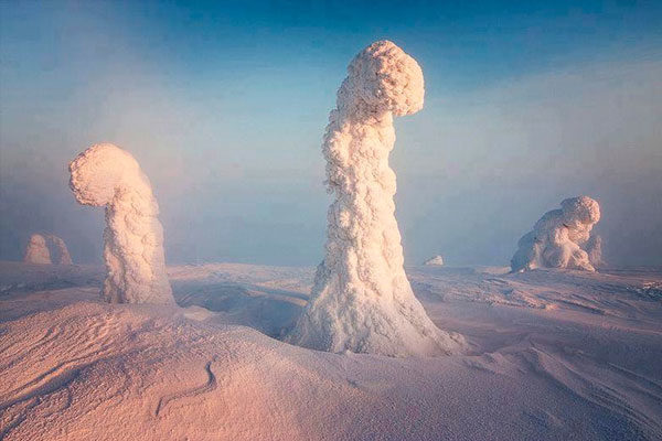 Invierno en la Laponia Finlandesa