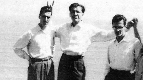Mario Vargas Llosa, Luis Loayza y Abelardo Oquendo en 1958 (Foto: Archivo familiar).