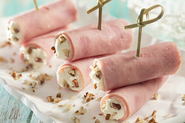 Rollitos de jamón y queso