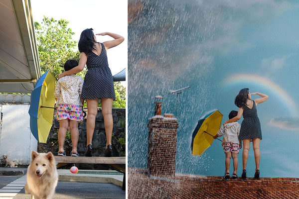 Un arco iris después de la lluvia