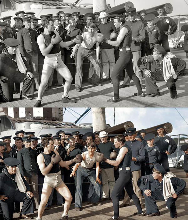 Pelea de boxeo a bordo del U.S.S. New York