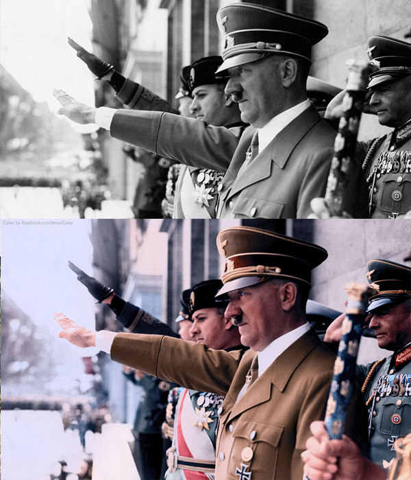 Hitler con el yerno de Mussolini