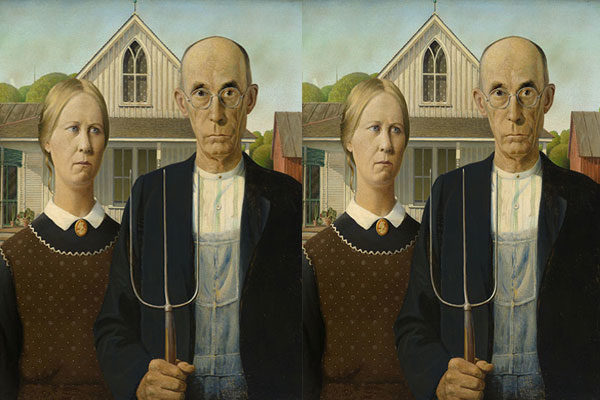 American Gothic Por Grant Wood