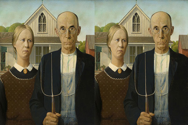 American Gothic Por Grant Wood