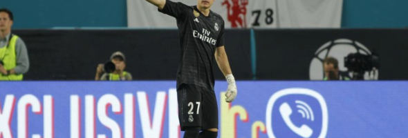 Andriy Lunin destaca en el Real Madrid