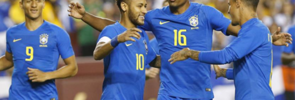 Neymar y Coutinho los lideres de los goles de Brasil ante el Salvador