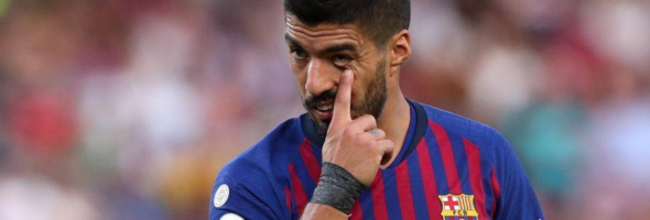 Luis Suárez asume su culpa en el encuentro del FC Barcelona ante Roma
