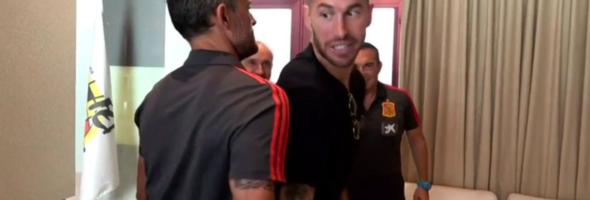 Así fue el particular encuentro entre Sergio Ramos y Luis Enrique