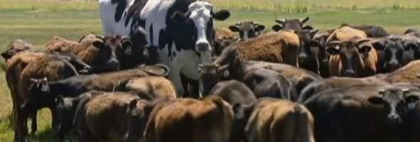 La mega vaca que se salva del matadero por su original tamaño